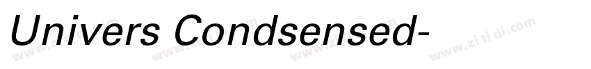 Univers Condsensed字体转换